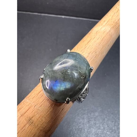 NEW Labradorite stainless steel ring size 7 - Picture 9 of 16